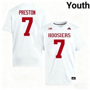 Shazz Preston #7 Indiana Jersey | Gameday White College Football Youth Stitched 50572436