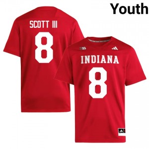 Crimson Stevie Scott III #8 Indiana Hoosiers Jersey | Youth High School Football Fresh Swen 20672275
