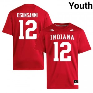 IU Tobi Osunsanmi #12 Crimson Jersey | Essential Swen NCAA Football Youth Apparel 55505523