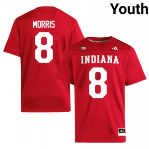 Indiana Hoosiers Tyler Morris #8 Crimson Jersey | Premium Swen NCAA Football Youth Apparel 96801603
