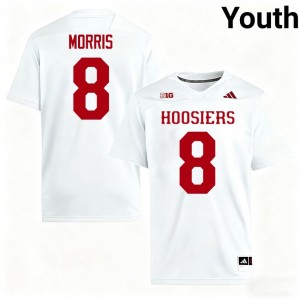 Tyler Morris #8 Indiana Jersey | Gameday White College Football Youth Stitched 99090758