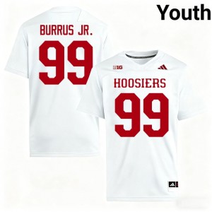 White Tyrone Burrus Jr. #99 IU Hoosiers Jersey | Youth High School Football Licensed Stitched 25795818