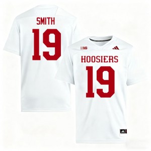 Indiana Zacharey Smith #19 White Jersey | Genuine Embroidery NCAA Football Men Apparel 41623566